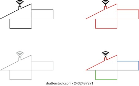 Smart Homes concept design logo.