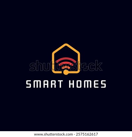 smart homes tech logo design vector