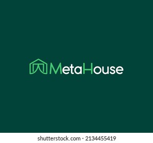 Logo de temática casera inteligente. plantilla totalmente editable.