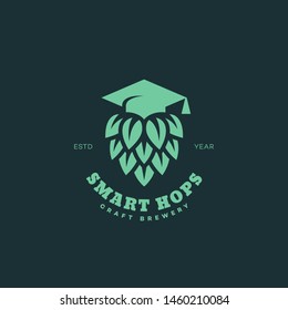 Smart hops logo design template. Vector illustration.