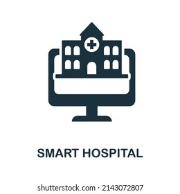 Icono de Smart Hospital. Elemento simple de la colección de innovaciones en salud. Icono de Creative Smart Hospital para diseño web, plantillas, infografías y más