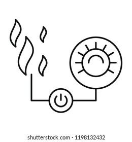 Smart hot control icon. Outline illustration of smart hot control vector icon for web design isolated on white background