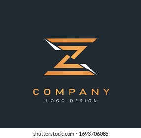 diseño creativo del logotipo de la letra z de vidrio inteligente