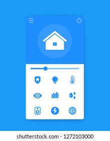 Smart house app interface, mobile ui