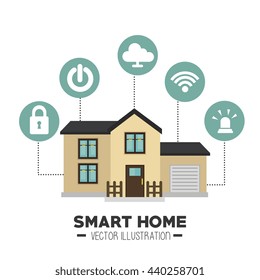 smart house  and its applications isolated icon design, vector illustration  graphic 