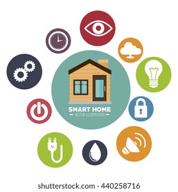 smart house  and its applications isolated icon design, vector illustration  graphic 
