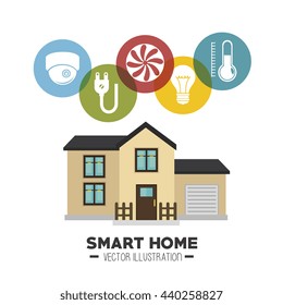 smart house  and its applications isolated icon design, vector illustration  graphic 