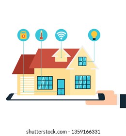 Smart House. The concept of a home technology system with wireless centralized control.