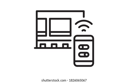 Smart House kreative Ikone. Einfache Elementgrafik. Das Design des Smart House-Konzepts ist aus der Sammlung intelligenter Geräte hervorgegangen. Kann für mobile und Web-Design, Apps, Software, Druck verwendet werden.