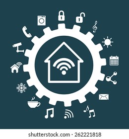 smart house design, vector illustration eps10 graphic 