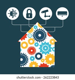 smart house design, vector illustration eps10 graphic 