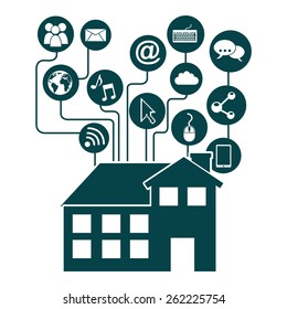 smart house design, vector illustration eps10 graphic 