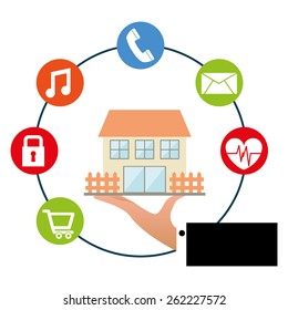 smart house design, vector illustration eps10 graphic 