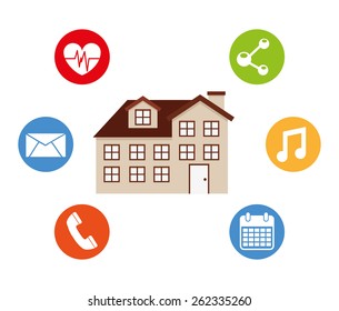 smart house design, vector illustration eps10 graphic 