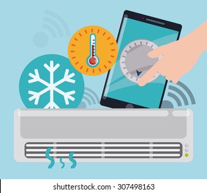 Smart house design, vector illustration eps 10.