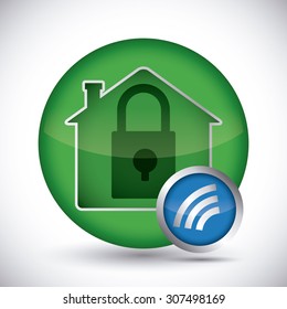 Smart house design, vector illustration eps 10.