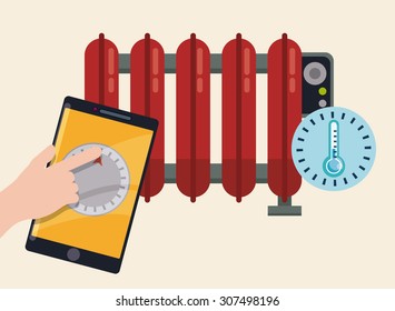 Smart house design, vector illustration eps 10.