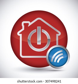 Smart house design, vector illustration eps 10.