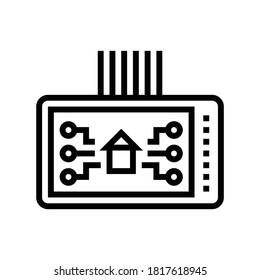 smart house device line icon vector. smart house device sign. isolated contour symbol black illustration