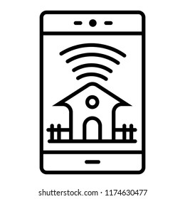 smart house, home automation, device with app icons