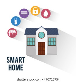 smart house home technology app icon set. Flat and Colorful illustration. Vector illustration