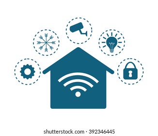 Smart house icon design