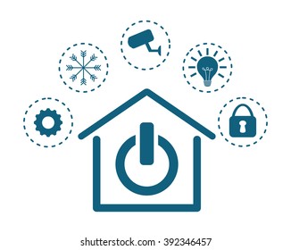 Smart house icon design