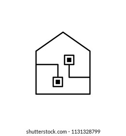 smart House icon. Element of automation icon for mobile concept and web apps. Thin line smart House icon can be used for web and mobile. Premium icon