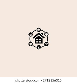 Smart house icon flat vector design.