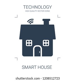 smart house icon. high quality filled smart house icon on white background. from technology collection flat trendy vector smart house symbol. use for web and mobile