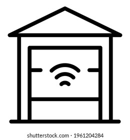 Smart house icon. Outline Smart house vector icon for web design isolated on white background