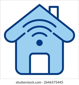 Smart House Icon Single Vector Collection