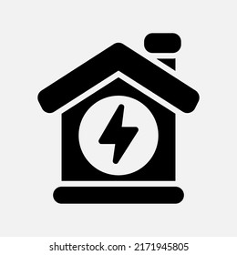 Smart house icon in solid style about smart home, use for website mobile app presentation