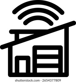 ícone da casa inteligente. Design De Estilo Linear Fino Isolado Em Plano De Fundo Branco