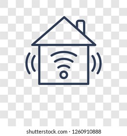 smart House icon. Trendy smart House logo concept on transparent background from Smarthome collection
