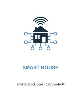 Smart House icon in two colors design. Premium style from smart devices icon collection. UI and UX. Illustration of smart house icon. For web design, apps, software and printing.