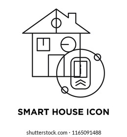 Smart house icon vector isolated on white background, Smart house transparent sign