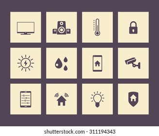 Smart house icons pack, vector illustration, eps10, easy to edit