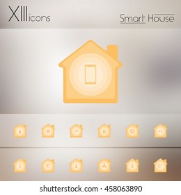 Smart house icons. Set. Vector.