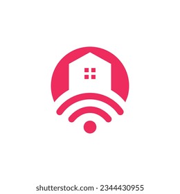 Smart house logo design with creative concept idea 