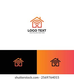 Smart house logo design template