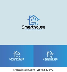 Smart house Logo design template