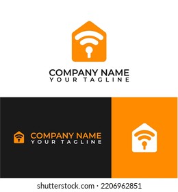 Plantilla vectorial de diseño de logotipo Smart House. Icono de concepto de Logotipo residencial de control de chip electrónico digital.