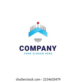 Smart House Logo Gradient Technology