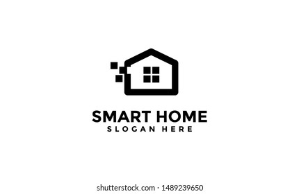  Smart house logo. Smart home icon. Simple line house logo, Simple element illustration. Can be used for web and mobile.