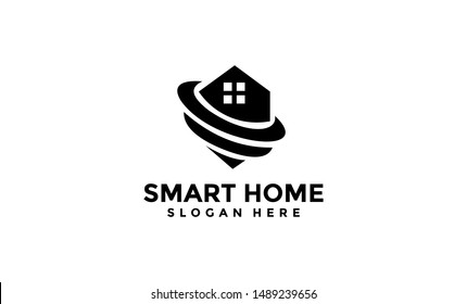  Smart house logo. Smart home icon. Simple line house logo, Simple element illustration. Can be used for web and mobile.