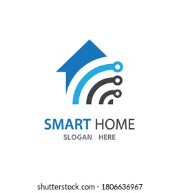 Smart house logo template vector illustration design