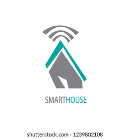 Smart House logo.Flat vector illustration.