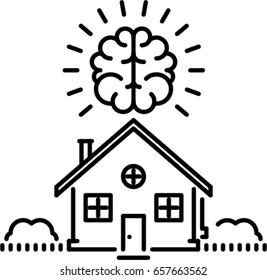 smart house outline icon