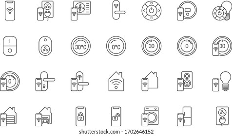 Umrisssymbol für intelligente Häuser